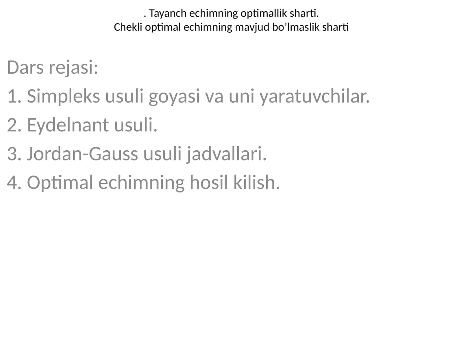 Optimal echimning hosil kilish