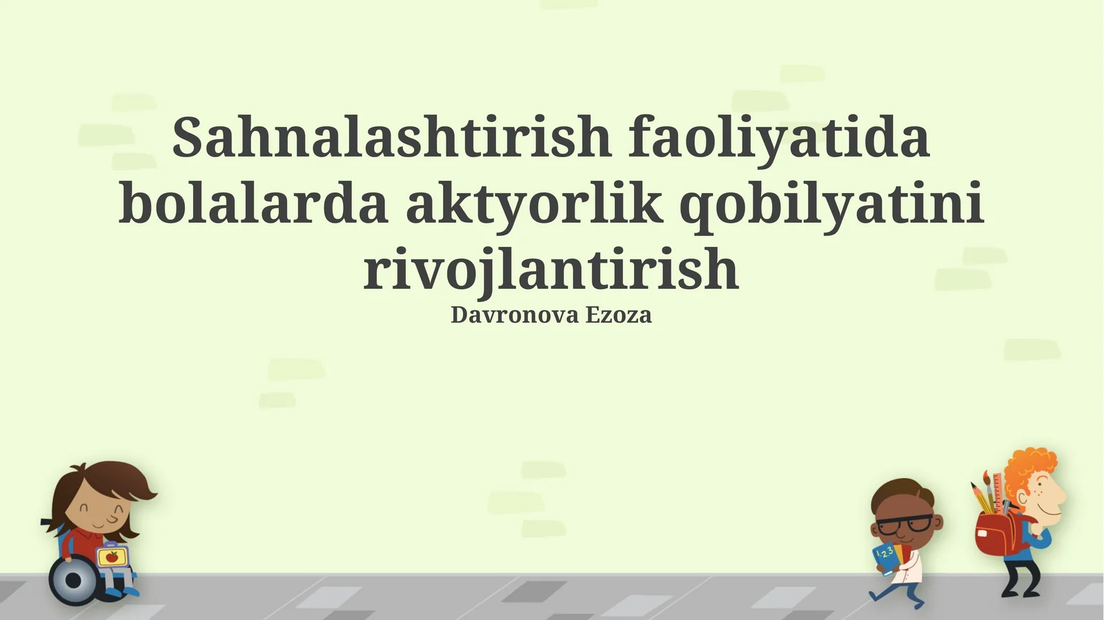 Aktyorlik mahoratini rivojlantirish