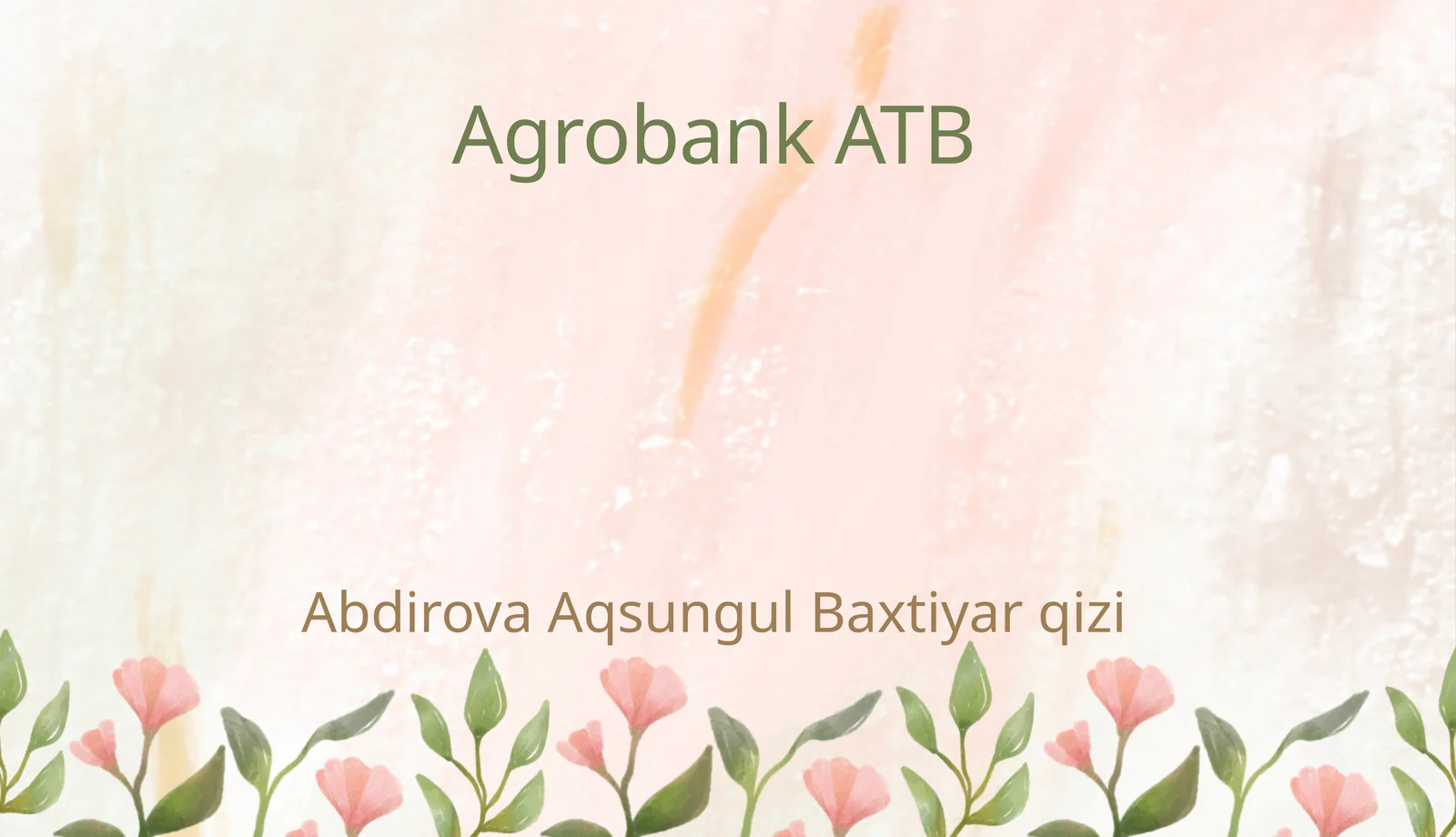 Agrobank ATB: Umumiy Tavsif va Faoliyat Yo'nalishlari