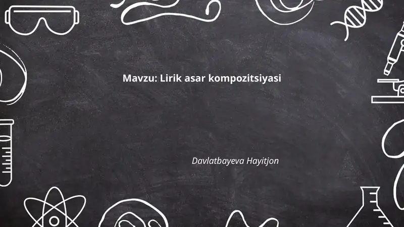 Lirik asar kompozitsiyasi