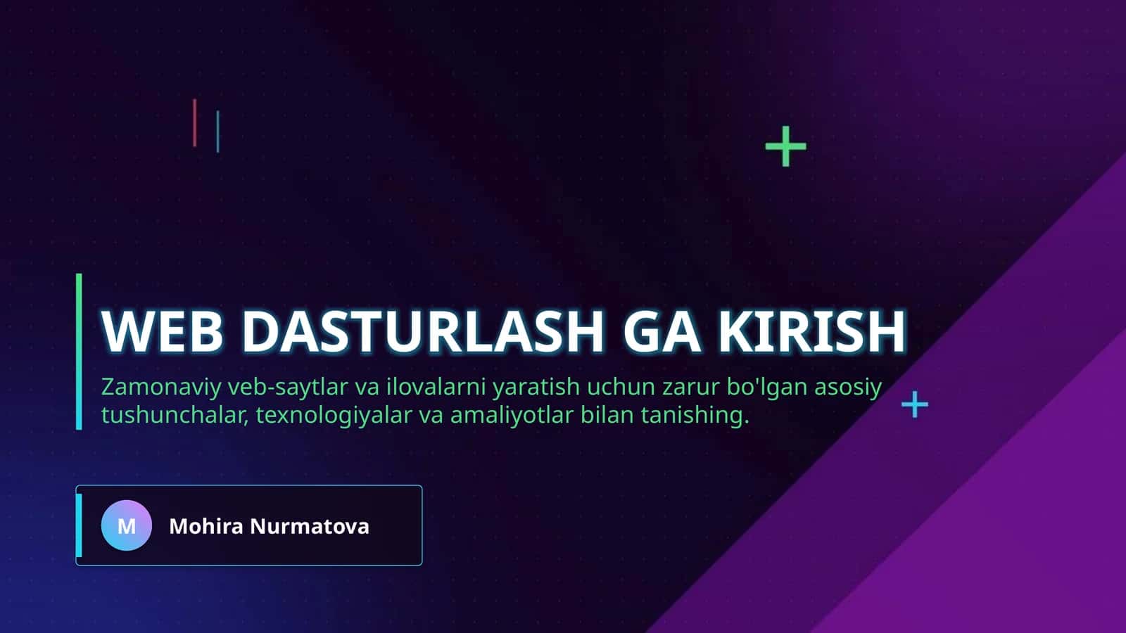 Web dasturlash ga kirish
