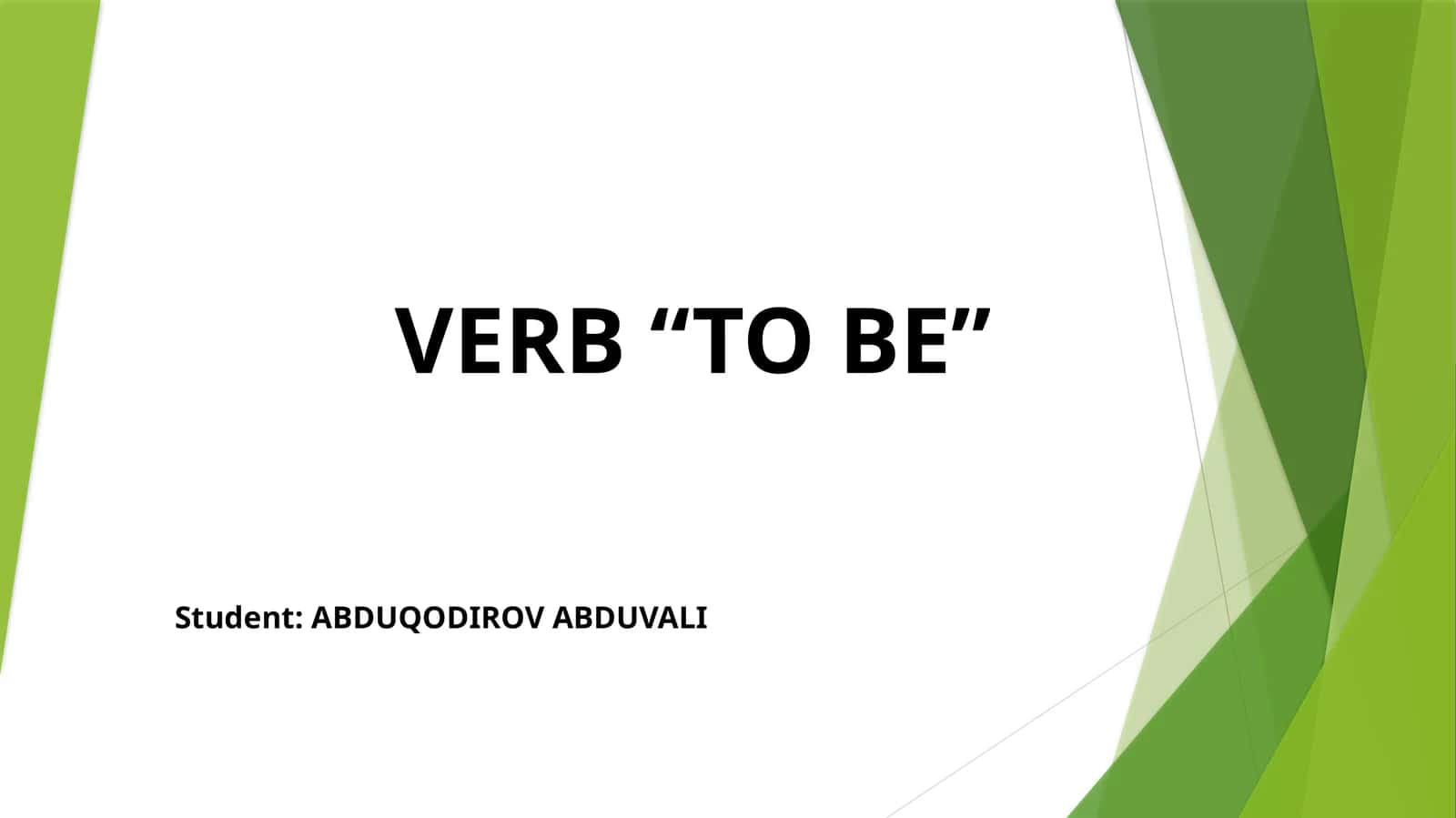 Verb “to be”