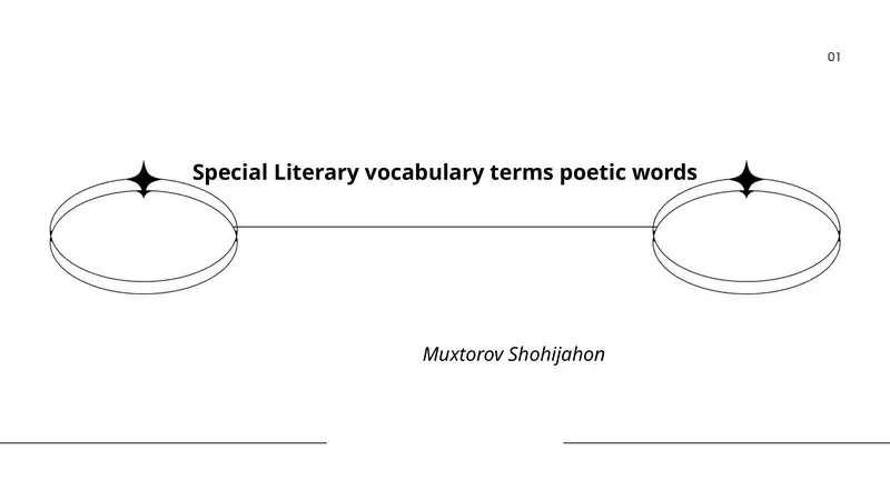 Special Literary vocabulary terms poetic words