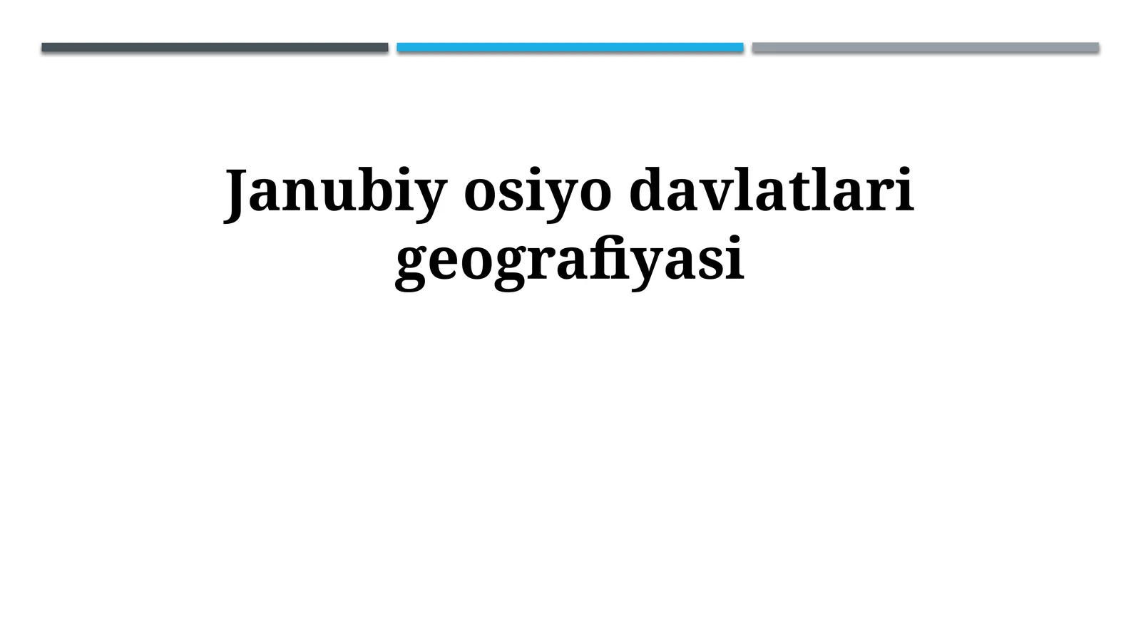Janubiy osiyo davlatlari geografiyasi