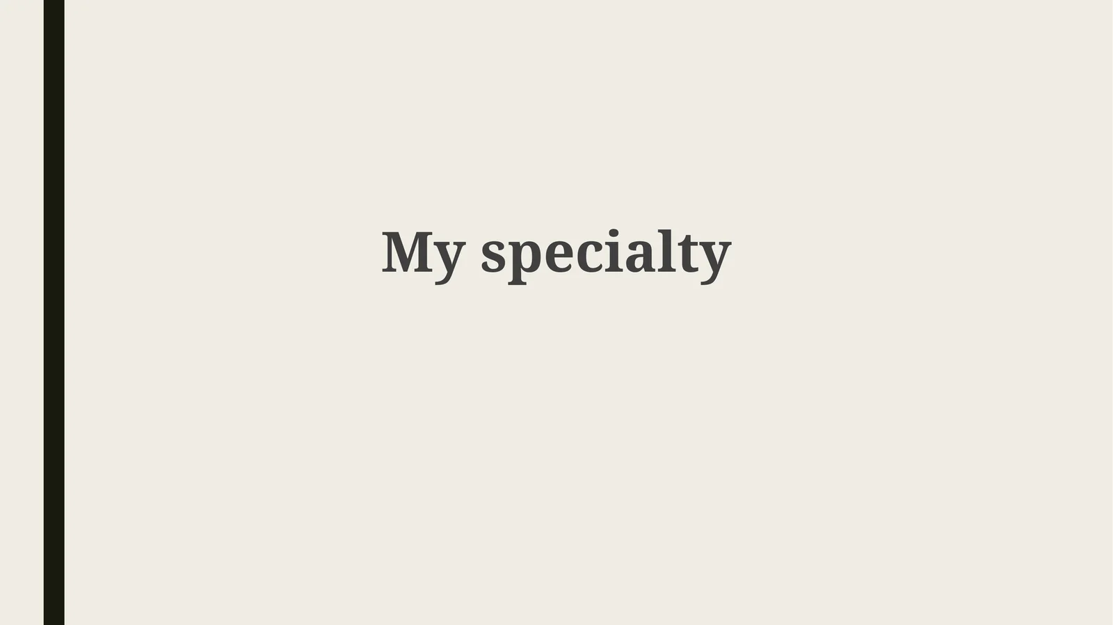 Myspecialty