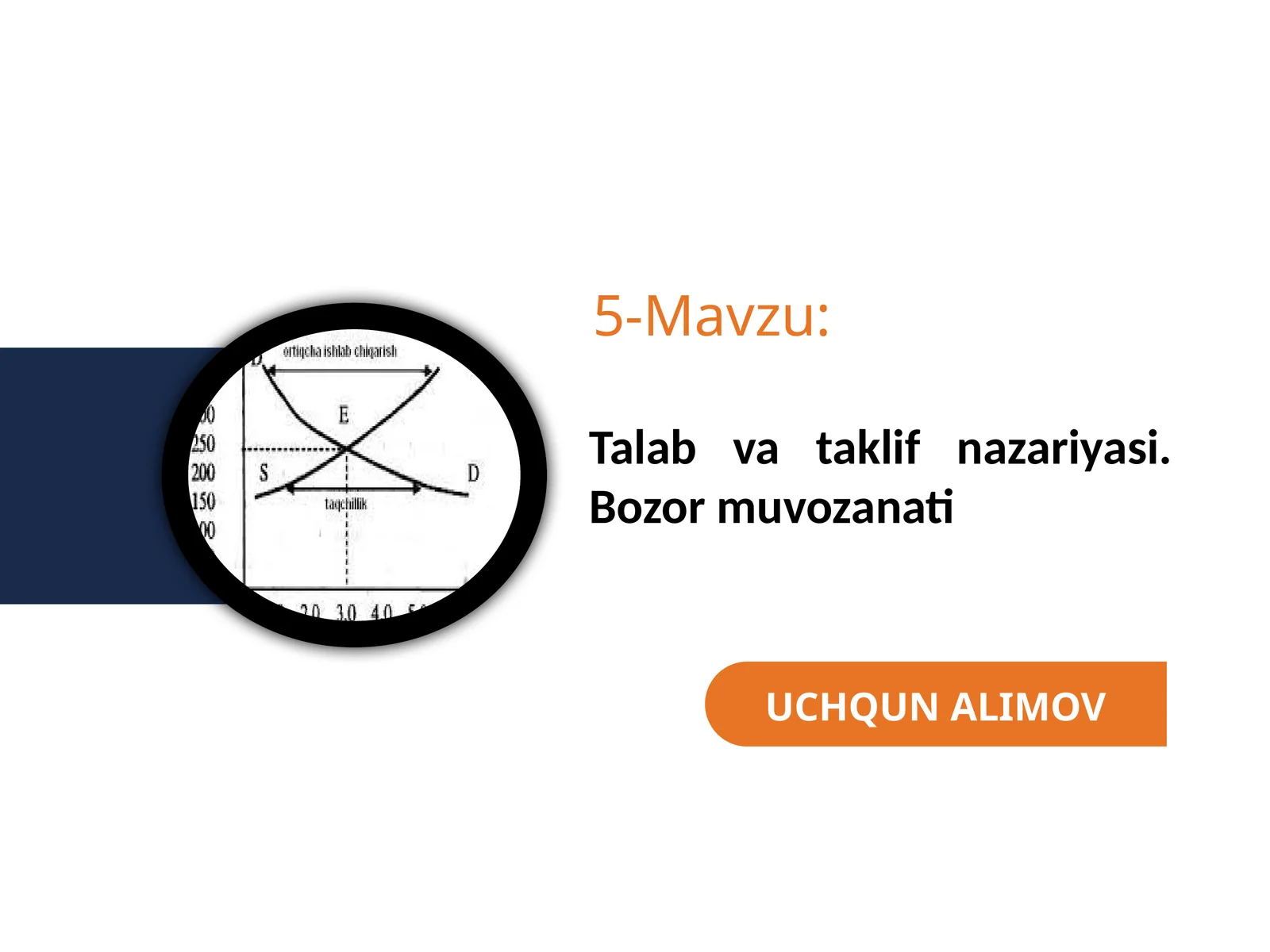 Talab va taklif nazariyasi. Bozor muvozanati