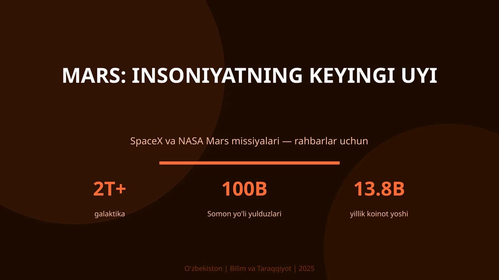 Mars: insoniyatning keyingi uyi