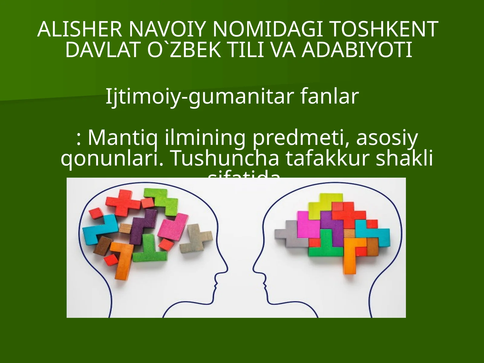 ALISHER NAVOIY NOMIDAGI TOSHKENT DAVLAT O`ZBEK TILI VA ADABIYOTI
