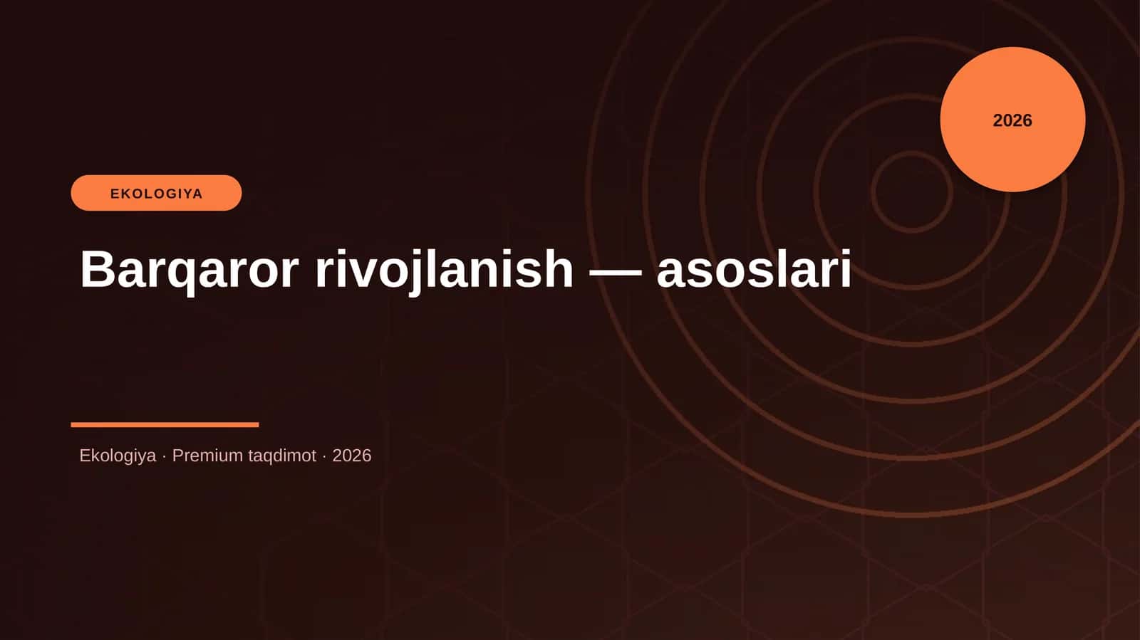 Barqaror rivojlanish — asoslari