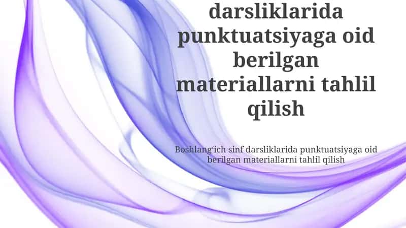 Boshlangʻich sinf darsliklari