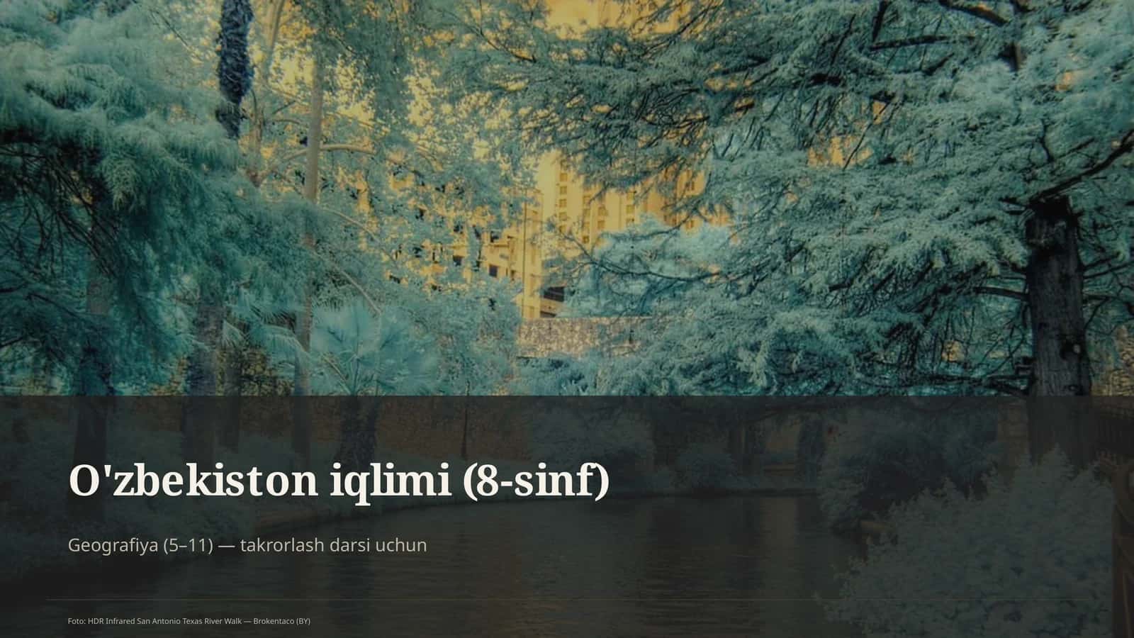 O'zbekiston iqlimi (8-sinf)