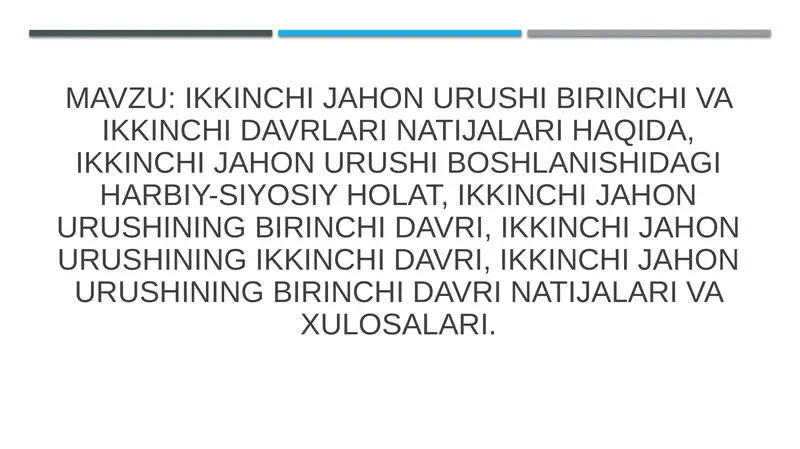 Ikkinchi Jahon Urushi