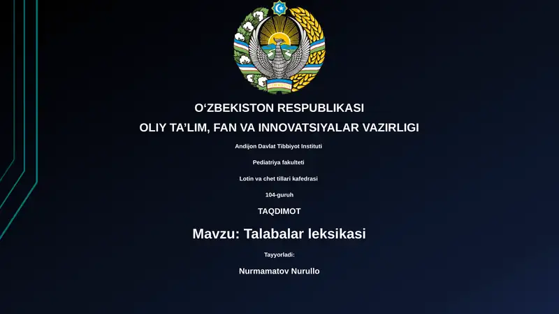 Talabalar leksikasi