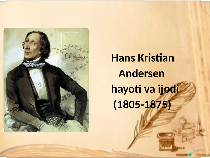 Hans Kristian Andersen hayoti va ijodi (1805-1875)