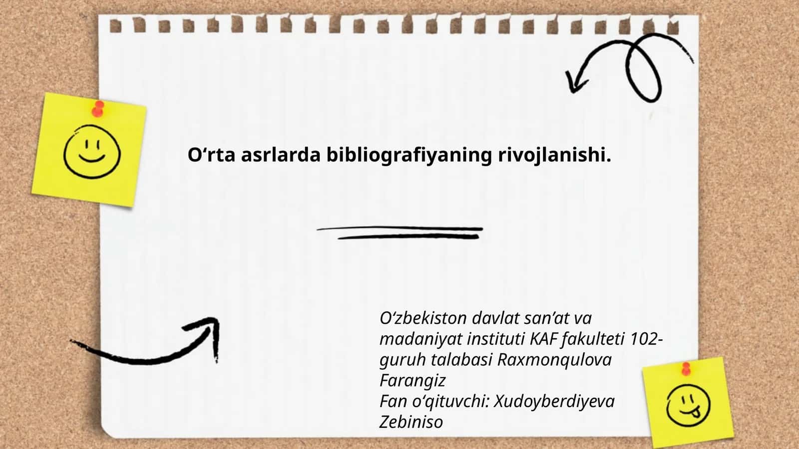 Oʻrta asrlarda bibliografiyaning rivojlanishi