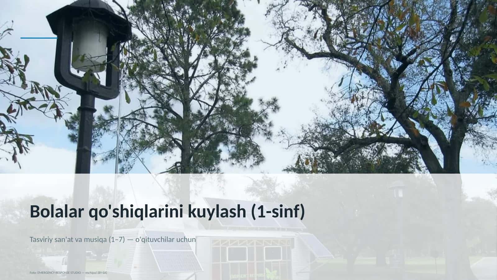 Bolalar qo'shiqlarini kuylash (1-sinf)
