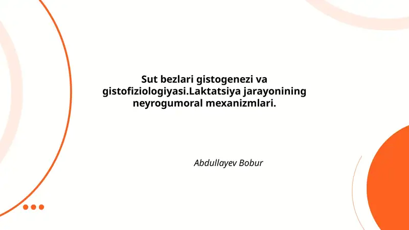 Sut bezlari gistogenezi va gistofiziologiyasi