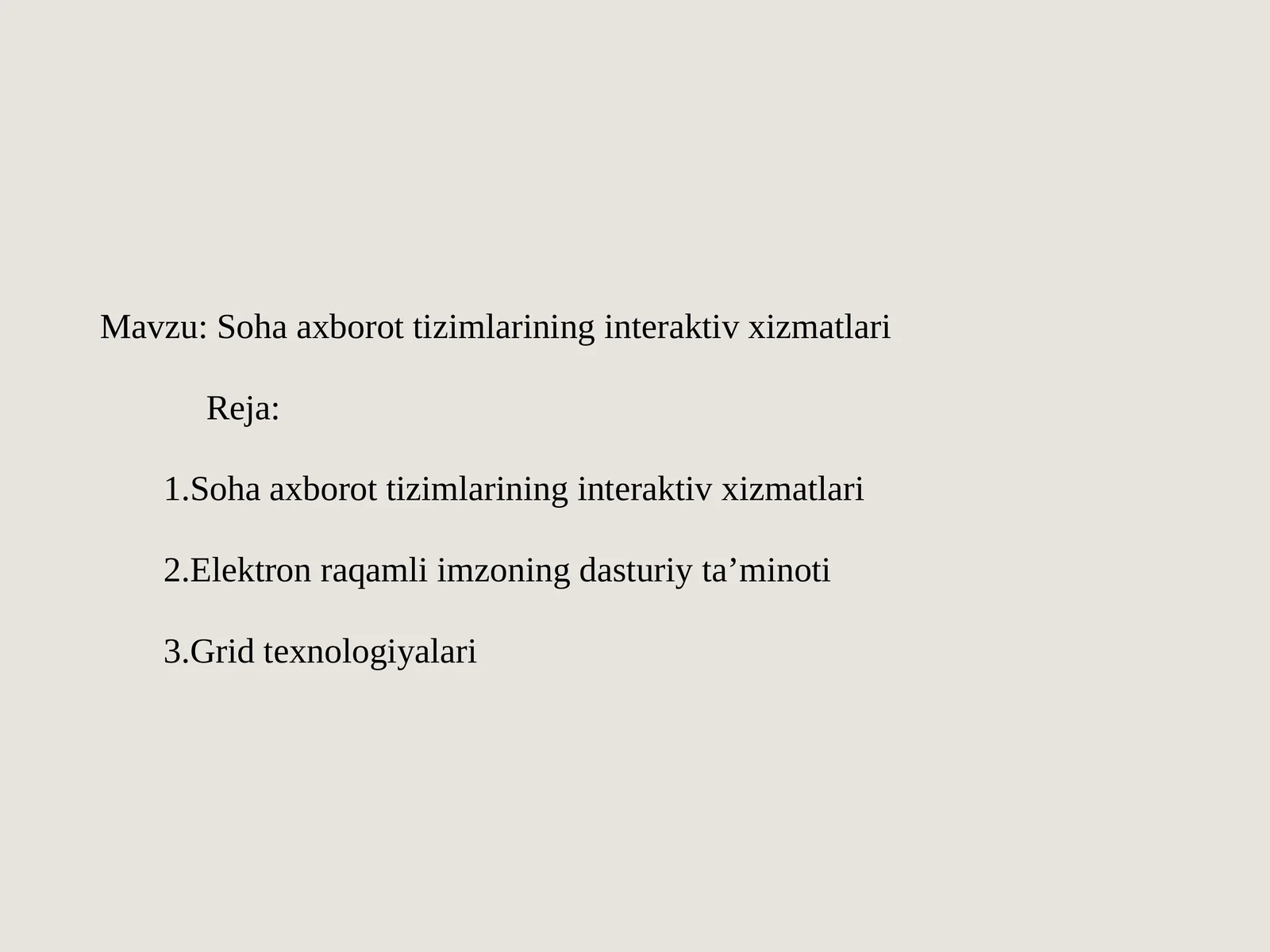 Sohaaxborot tizimlarining interaktiv xizmatlari