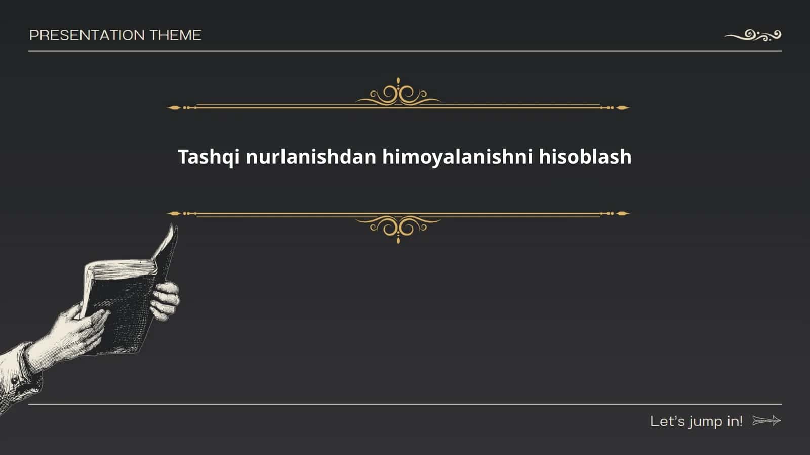 Tashqi nurlanishdan himoyalanishni hisoblash