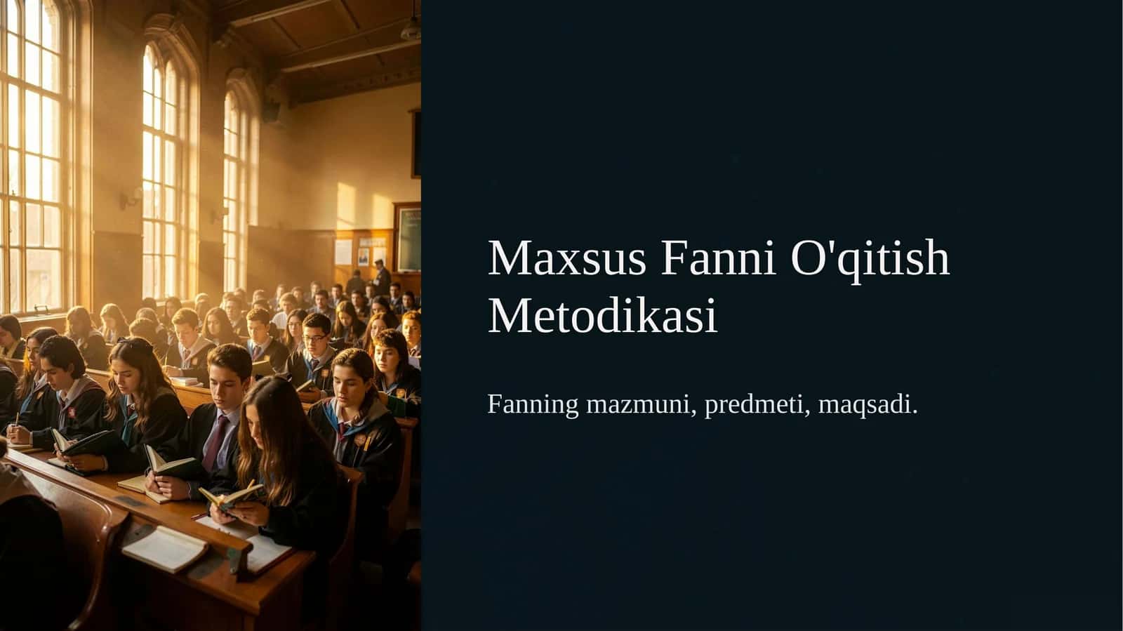 Maxsus Fanni O'qitish Metodikasi