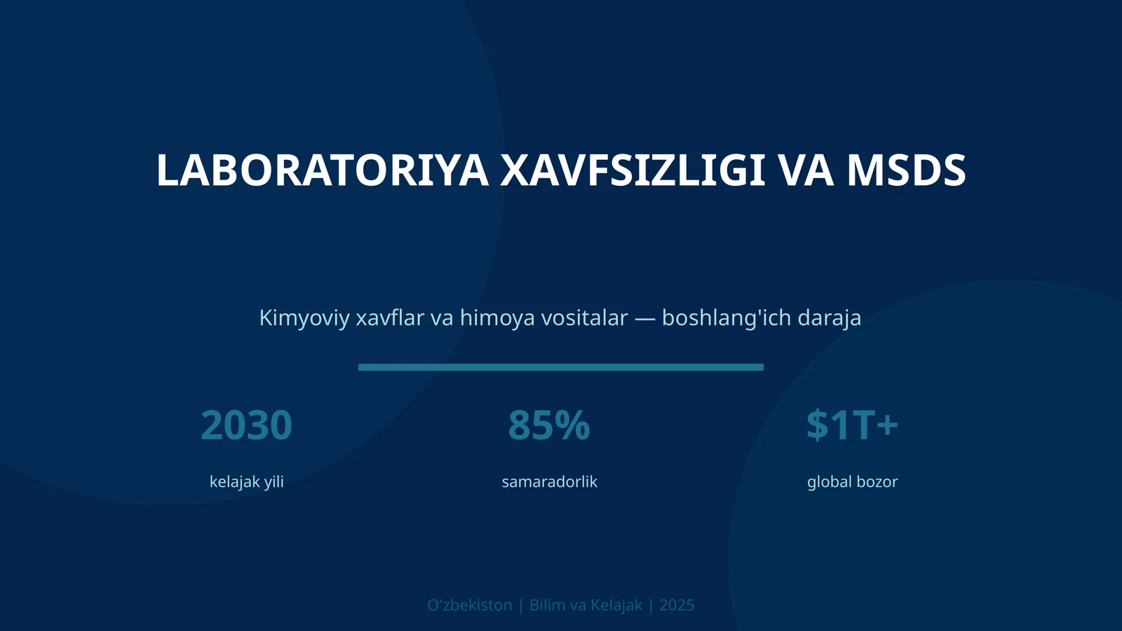 LABORATORIYA XAVFSIZLIGI VA MSDS