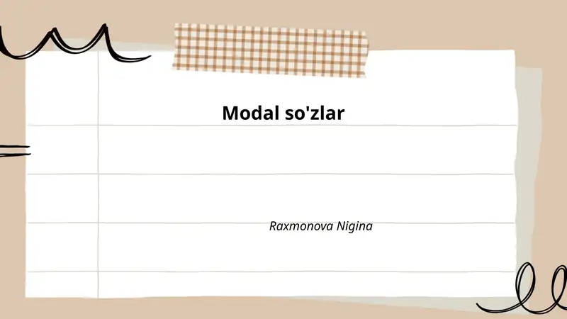 Modal so'zlar