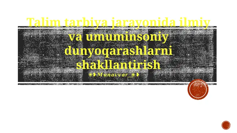 O'quv dasturlarini ishlab chiqish