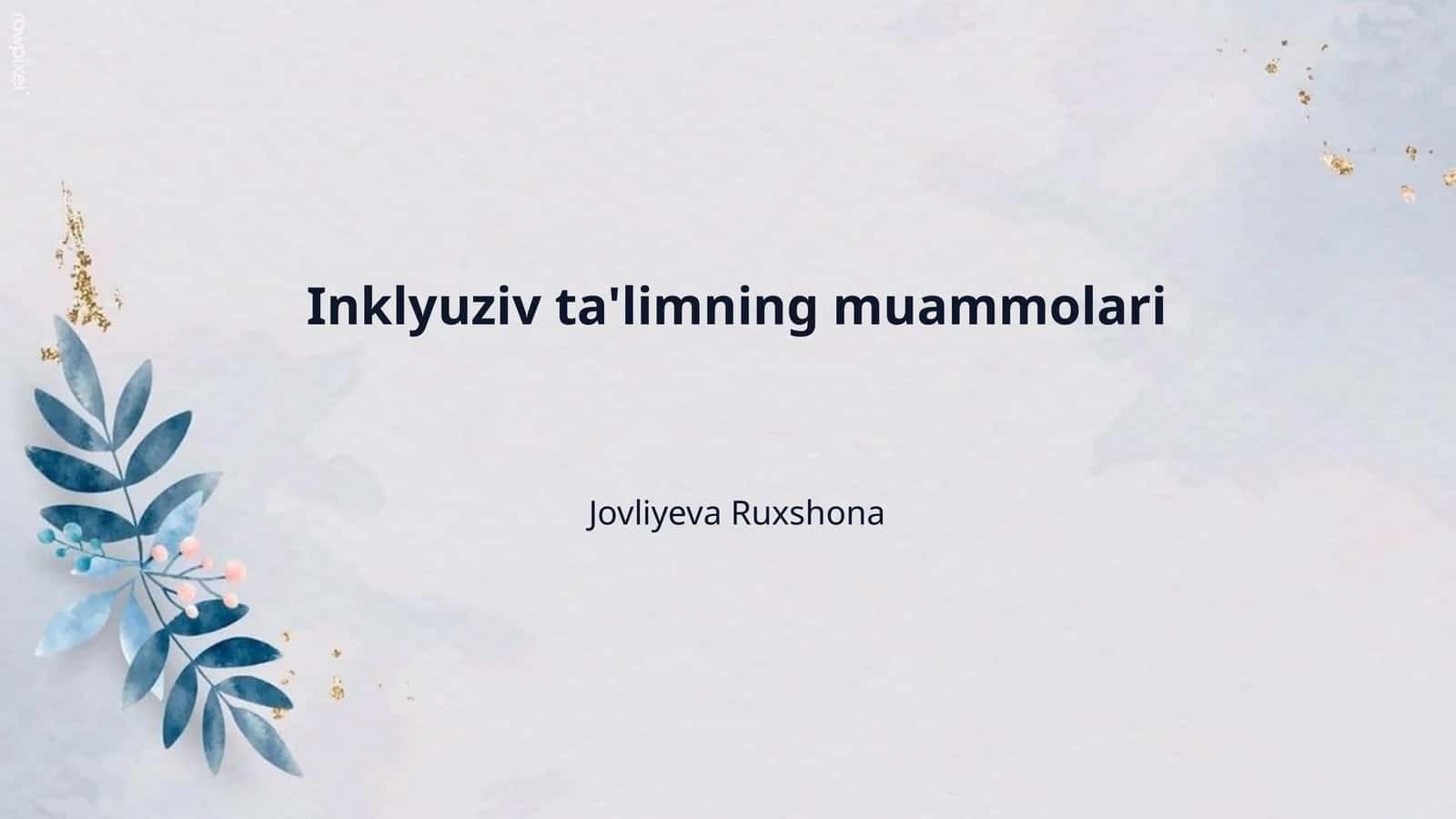 Inklyuziv ta'limning muammolari