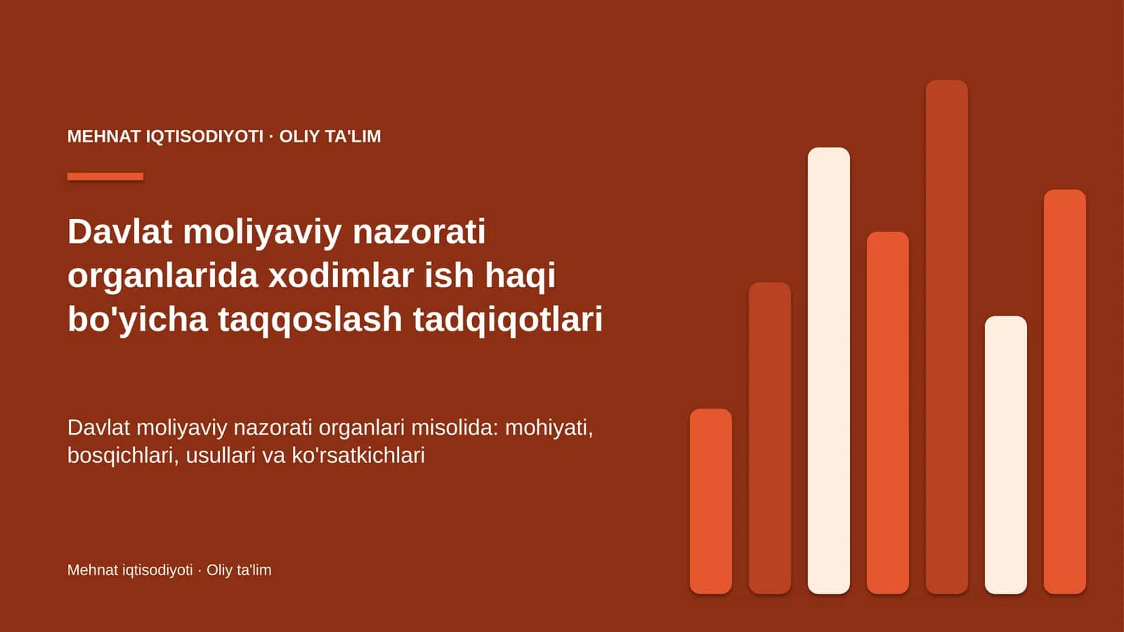 davlat moliyaviy nazorati organlarida xodimlar ish haqi bo'yicha taqqoslash tadqiqotlari 7812