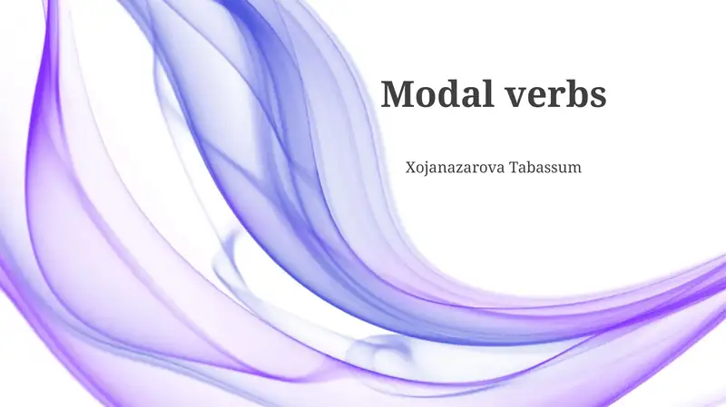 Modal Verbs