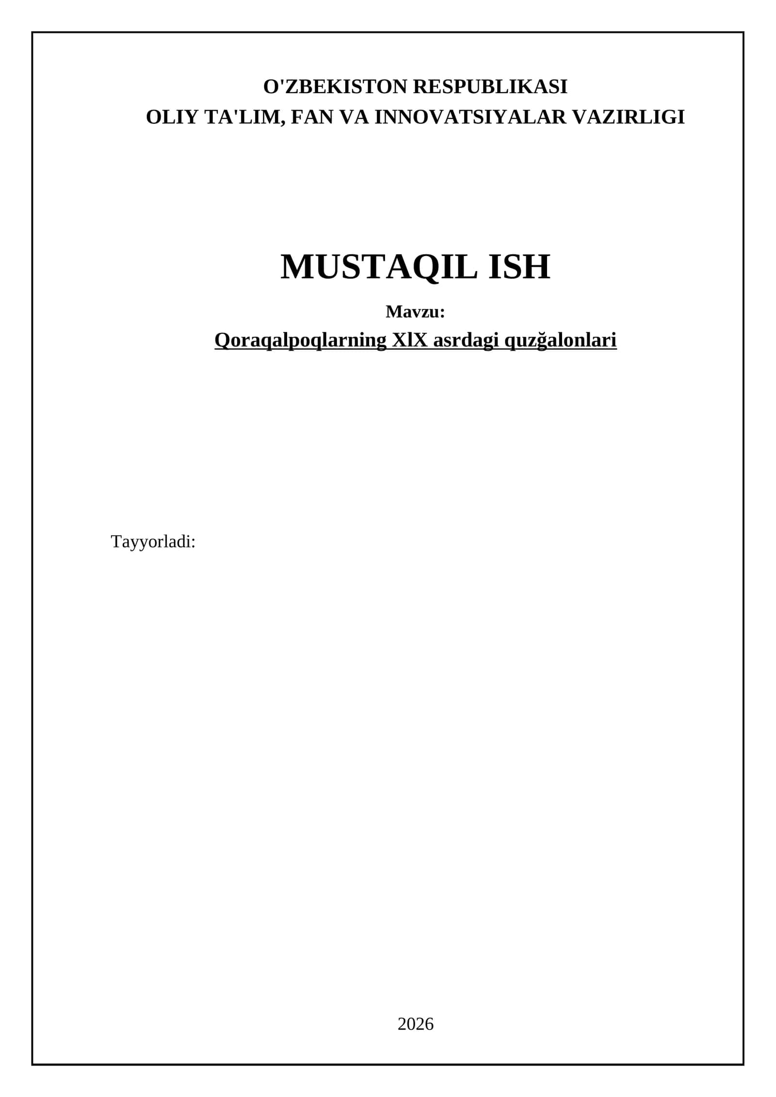 Qoraqalpoqlarning XlX asrdagi quzğalonlari
