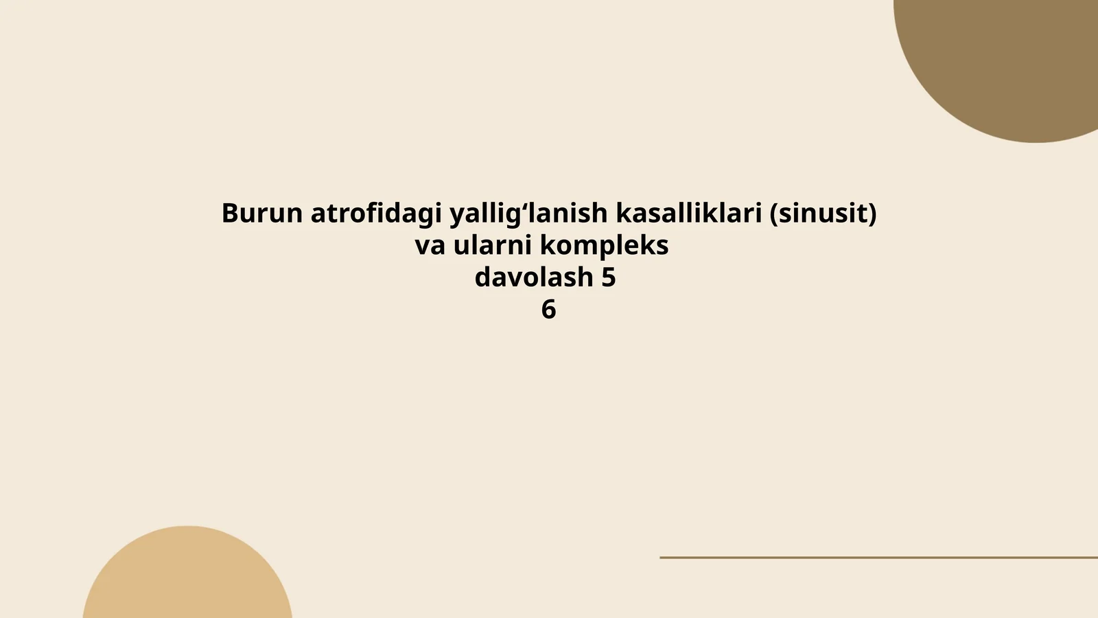Sinusitning yallig'lanishi va davolash usullari