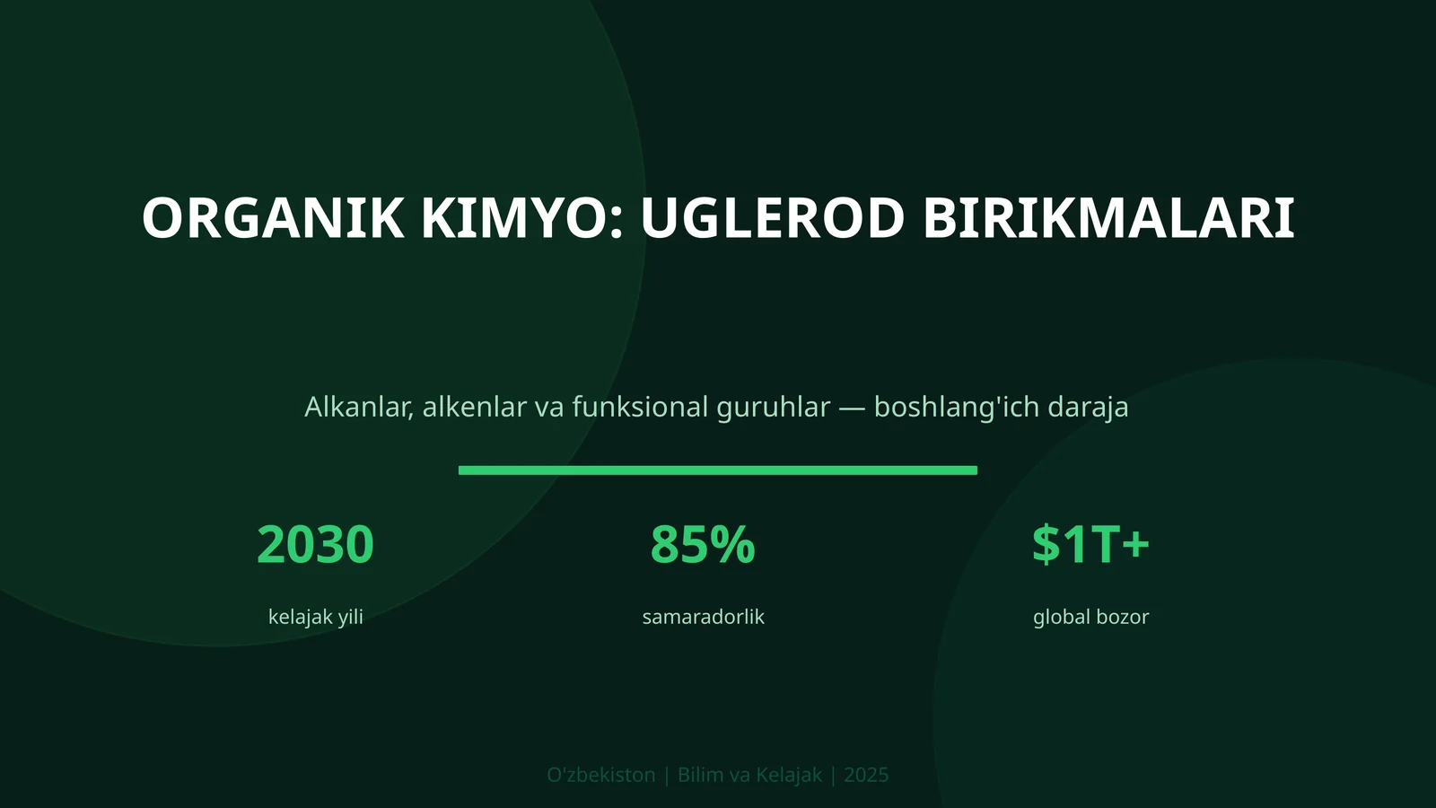 Organik kimyo: uglerod birikmalari