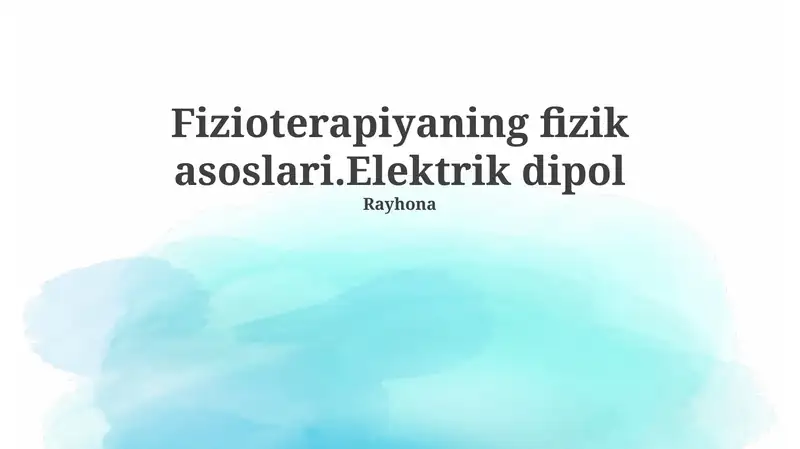 Elektr dipoli