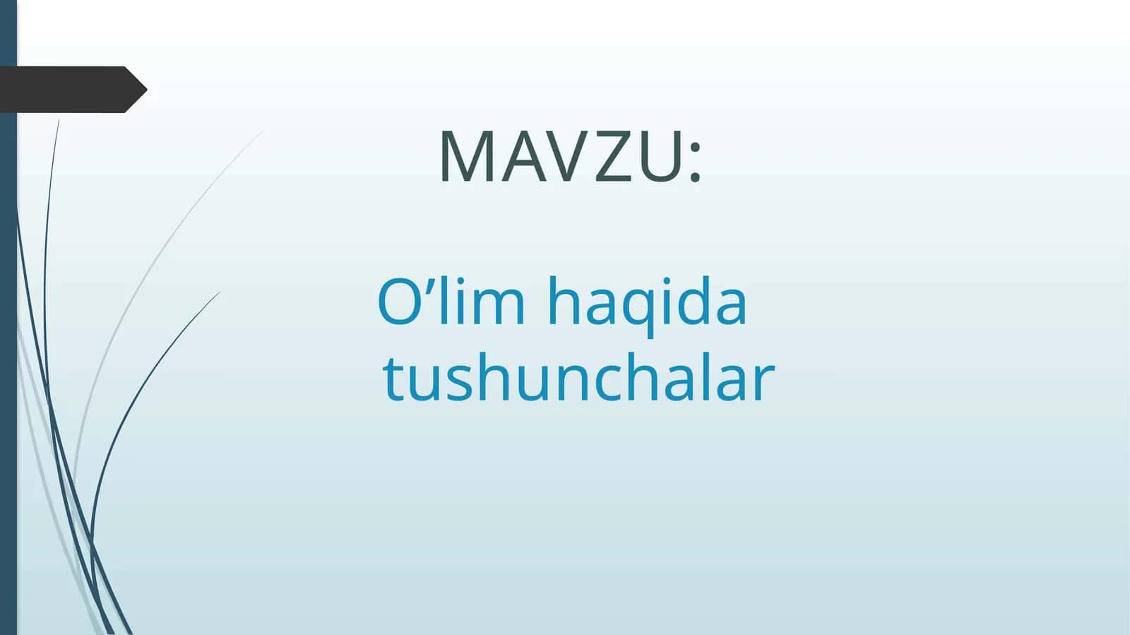 O’lim haqida tushunchalar