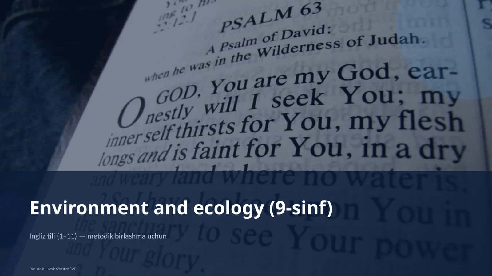 Environment and ecology (9-sinf)