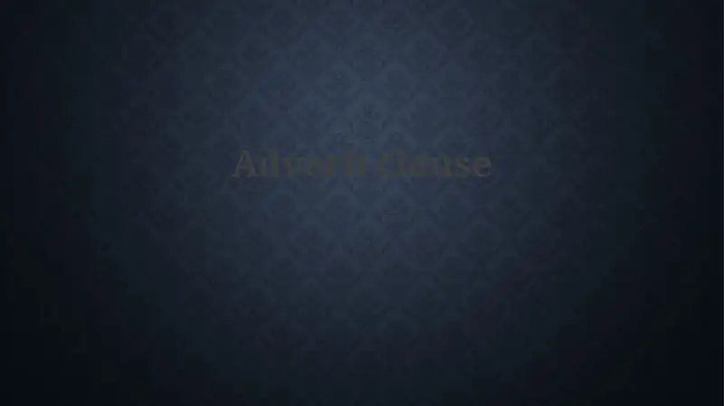 Adverb clause