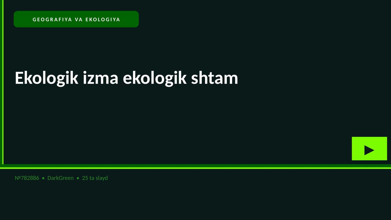 Ekologik izma ekologik shtam