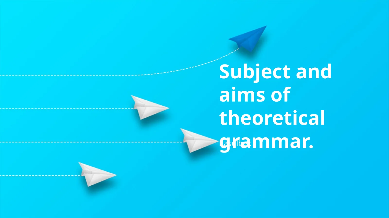 Theoretical Grammar