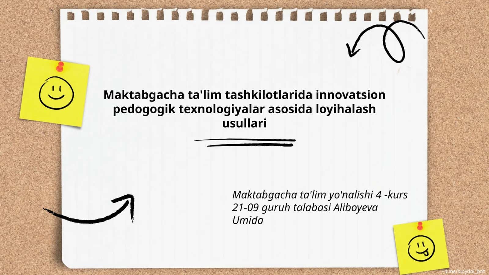 Maktabgacha ta'lim tashkilotlarida innovatsion pedogogik texnologiyalar asosida loyihalash usullari
