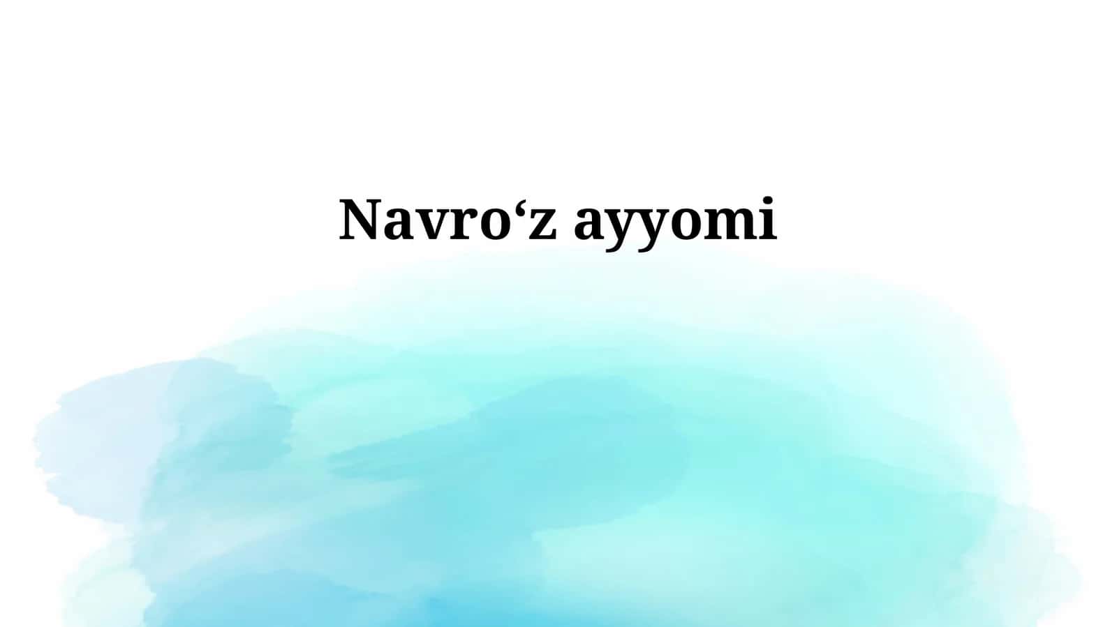 Navroʻz ayyomi