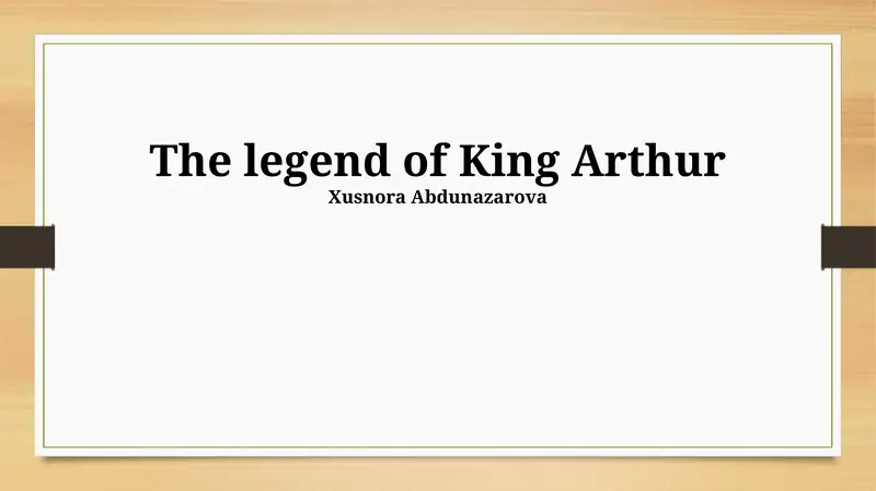 Camelot and the Knights of the Round Table
