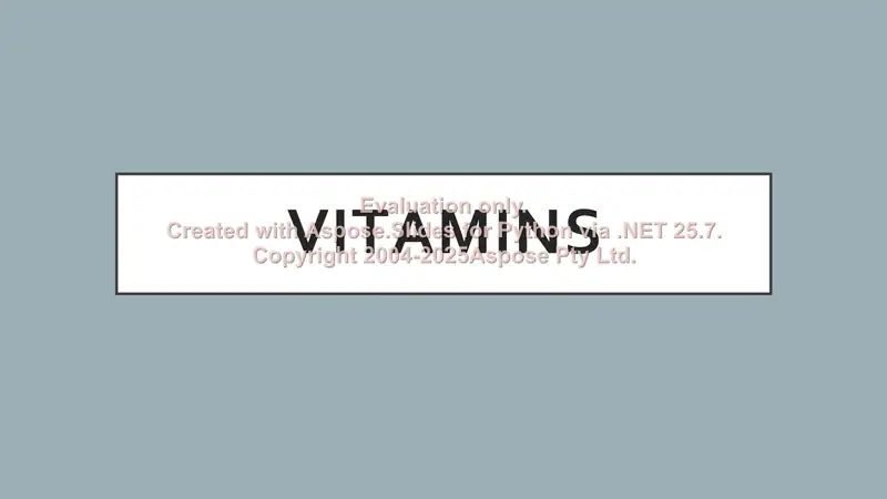 Vitamins