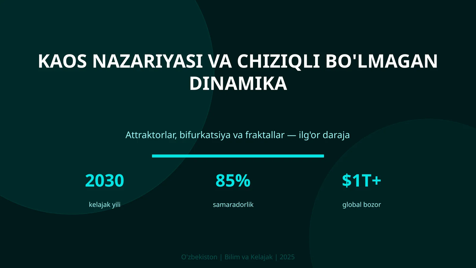 Kaos nazariyasi va chiziqli bo'lmagan dinamika