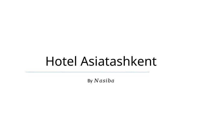 Hotel Asiatashkent
