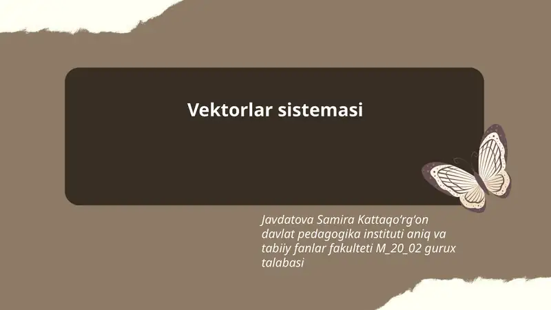 Vektorlar sistemasi