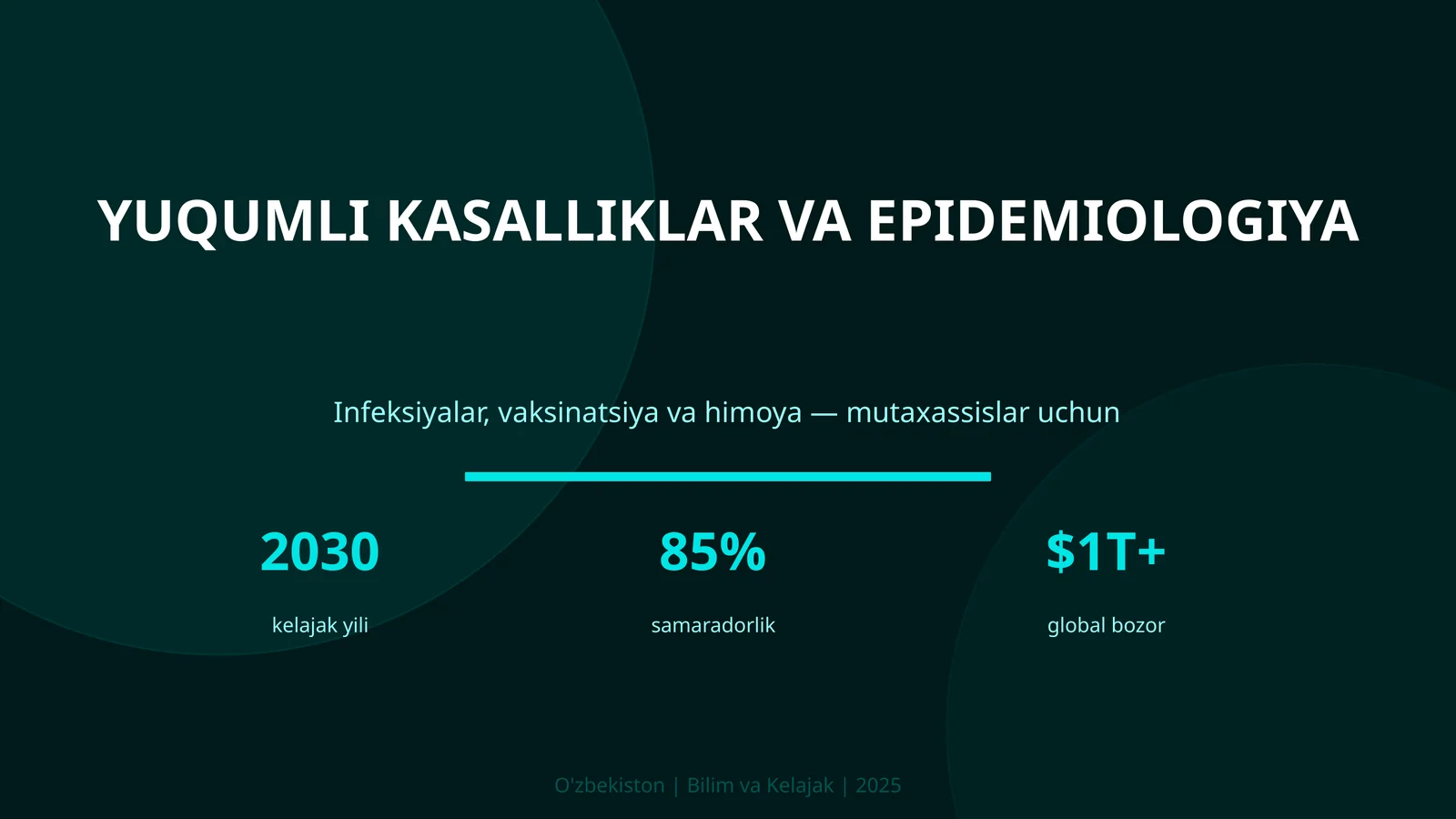Yuqumli kasalliklar va epidemiologiya
