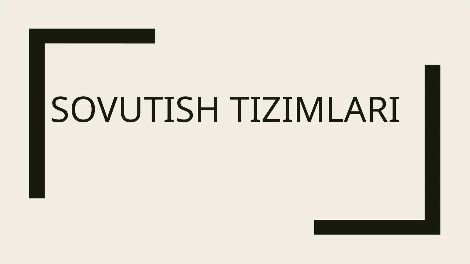 Sovutish tizimlari