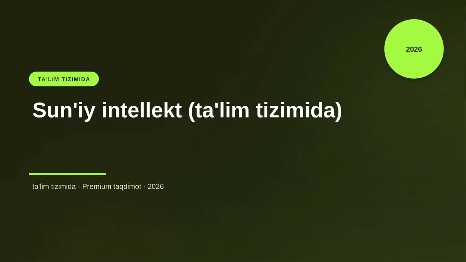 Sun'iy intellekt (ta'lim tizimida)
