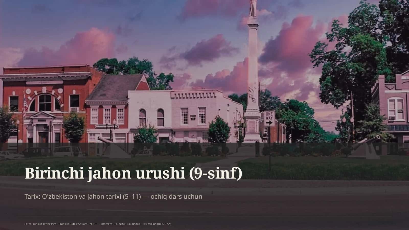 Birinchi jahon urushi (9-sinf)